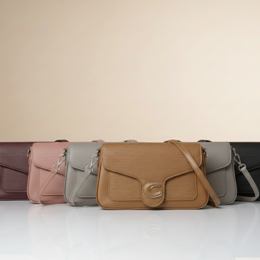 Luxury Textured Flap Crossbody Bag (CR-102)