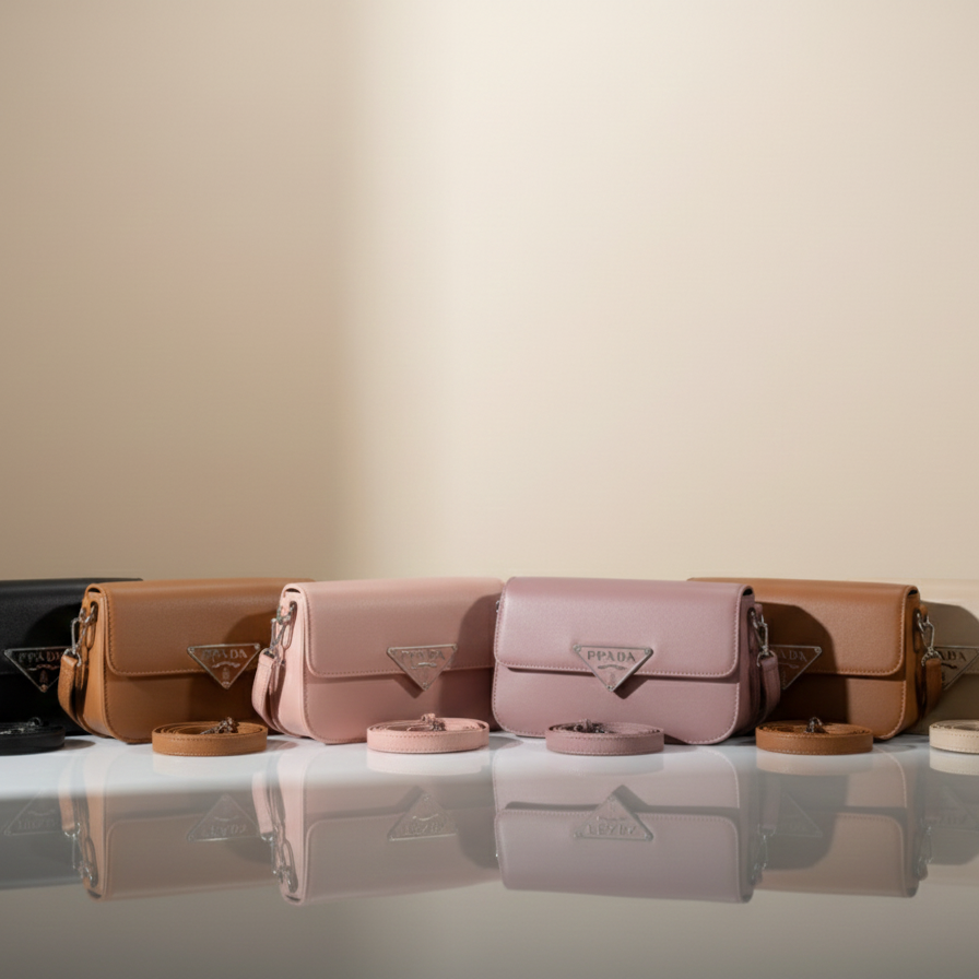 Signature Triangle Emblem Mini Shoulder Bag (CR-098)