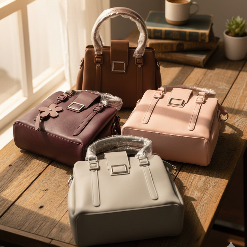 SquareBelt Structured Handbag (CR-083)