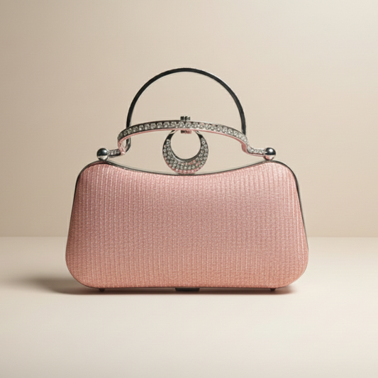 Rhinestone Ring Handle Party Bag (CR-038)