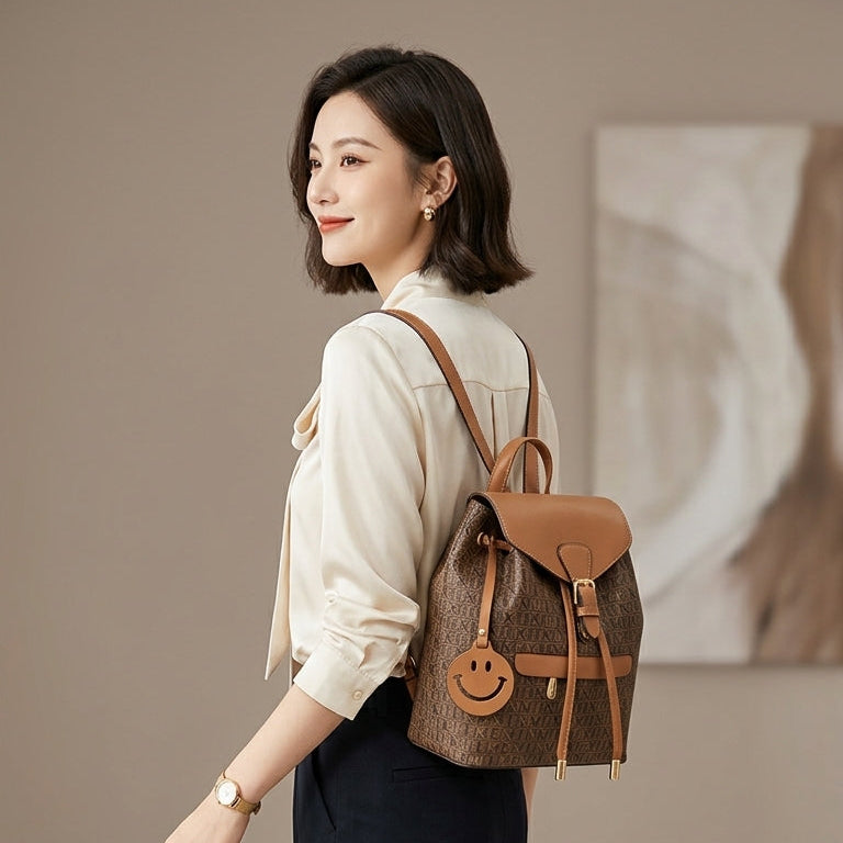Mini Backpack – Brown Luxury Handbag (CR-139)