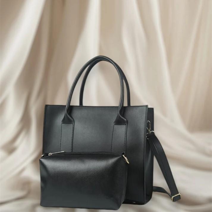 Classic Structured Tote with Detachable Pouch