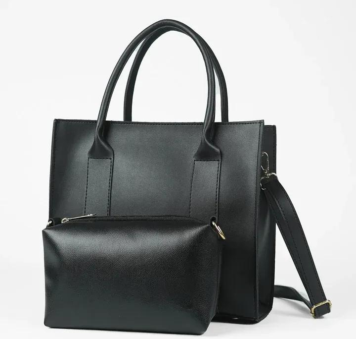 Classic Structured Tote with Detachable Pouch