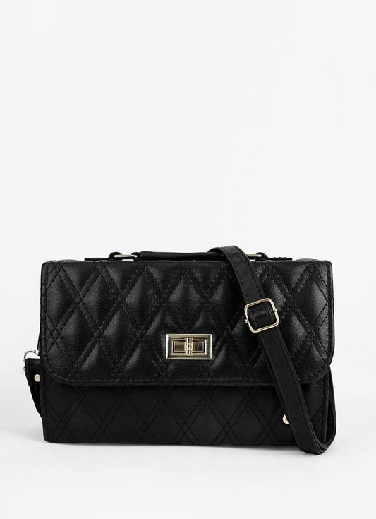 Classic Black Quilted Shoulder Bag