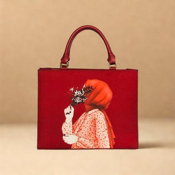 Hijab Girl Black Canvas Tote Bag