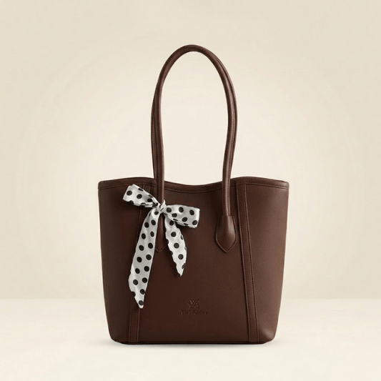 Luxury Tote Handbag with Silk Scarf CR-078