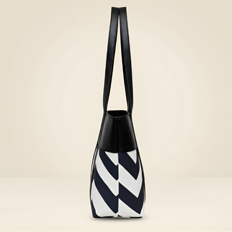 Premium Zig-Zag Pattern Tote Bag Stylish Women’s CR-061