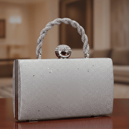 Clutch for women  Hard Case Clutch with Crystal Lock CR-039