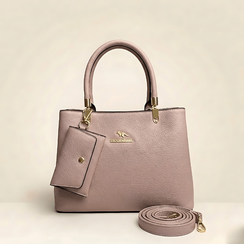Luxury Textured Ladies Handbag With Matching Pouch CR-152