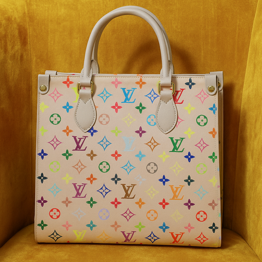 Luxury-Inspired Color Pop Tote – Multicolor Monogram Chic (ZTS 053 LV Box)