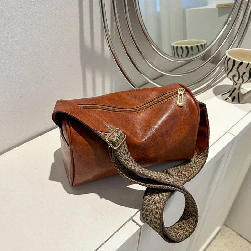 Vintage Leather Crossbody Bag