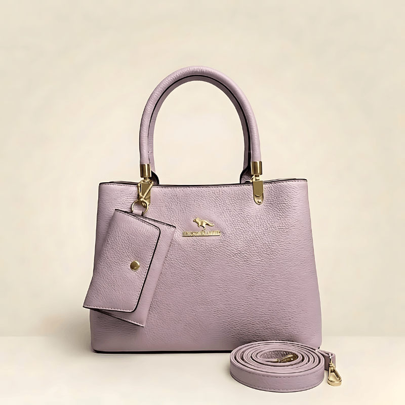 Luxury Textured Ladies Handbag With Matching Pouch CR-152