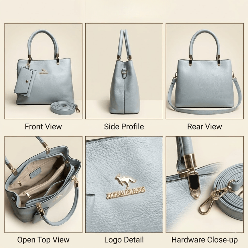Luxury Textured Ladies Handbag With Matching Pouch CR-152