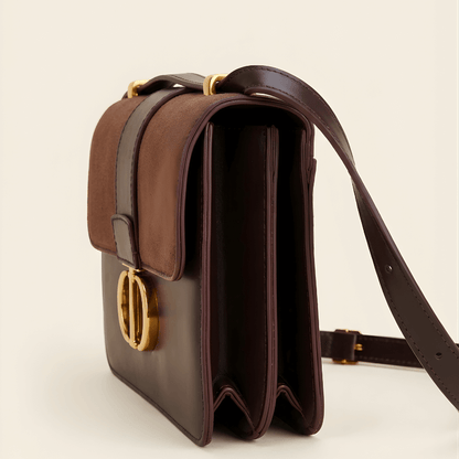 Luxury Suede Dual Tone Ladies Handbag CR-122