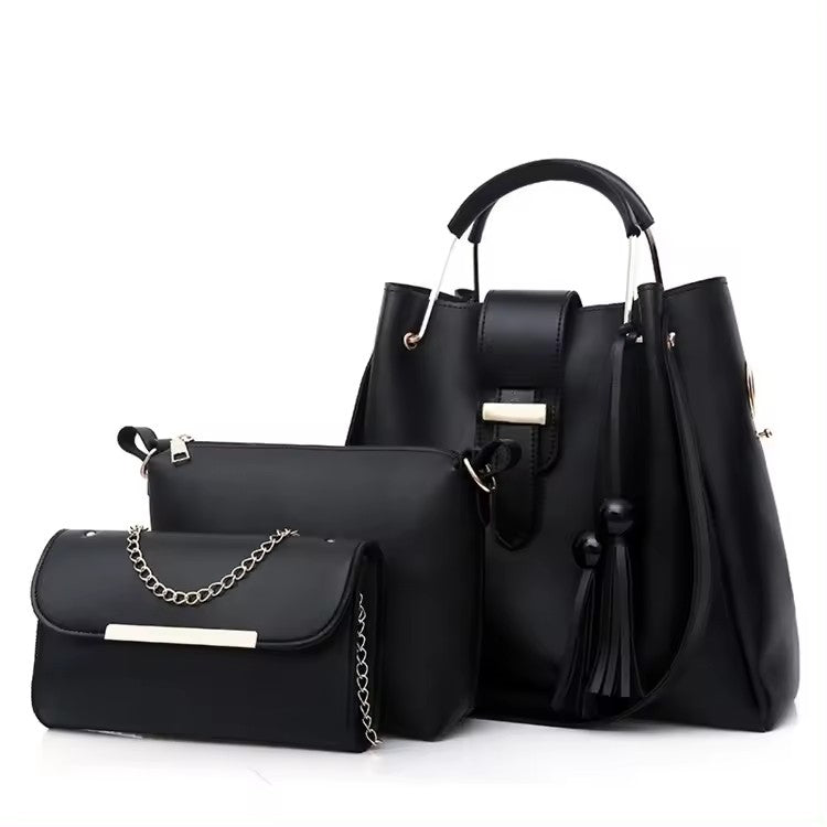 3-in-1 Premium Handbag Set – Maroon Edition (ZTS CR 019)