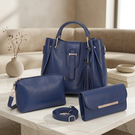 Tote, Crossbody & Clutch Premium 3-Piece Women's CR-019