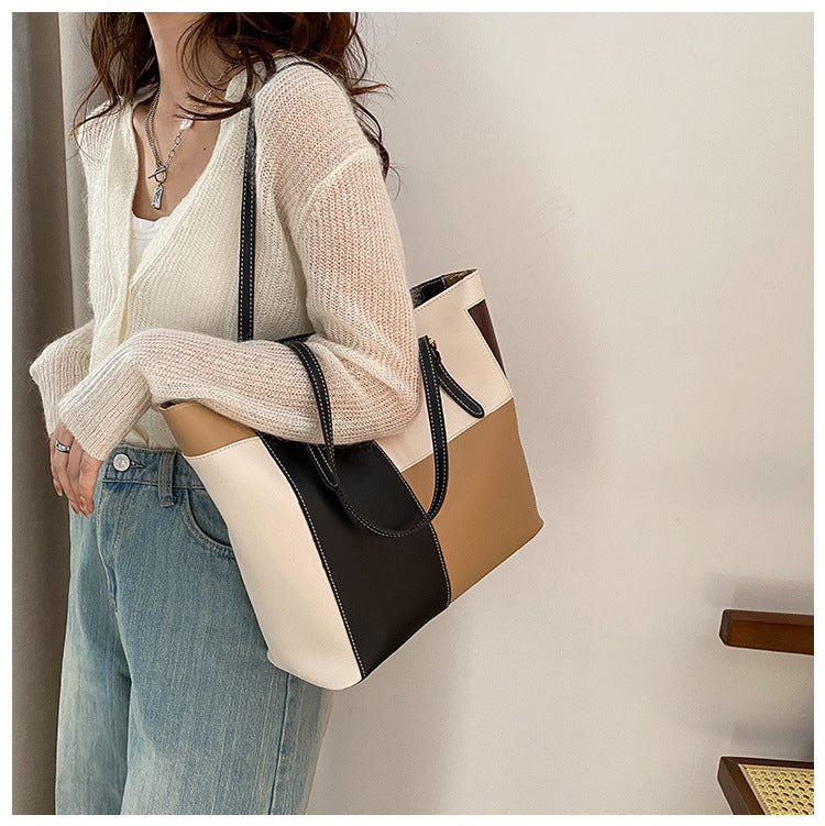 Colorblock Premium Tote Bag – Stylish & Spacious (ZTS CR 052)