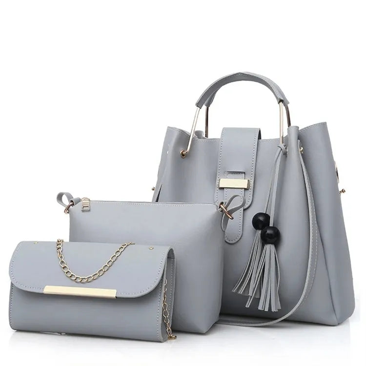 3-in-1 Premium Handbag Set – Maroon Edition (ZTS CR 019)