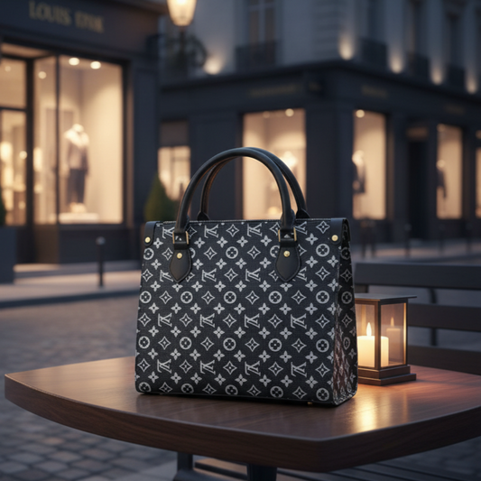 Luxury Monogram Tote Bag – Elegant Everyday Carryall