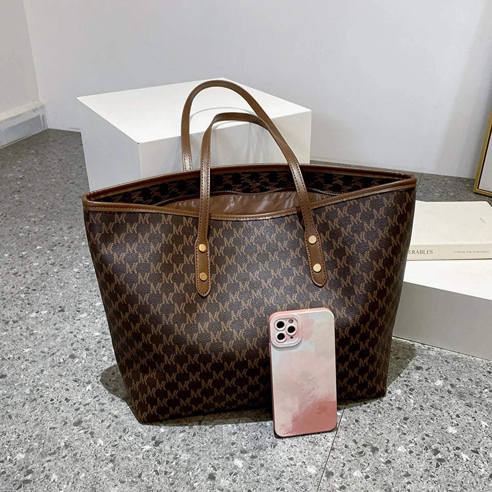 Monogram Print Luxury Tote Bag (ZTS-CR-036)