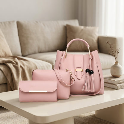 Tote, Crossbody & Clutch Premium 3-Piece Women's CR-019