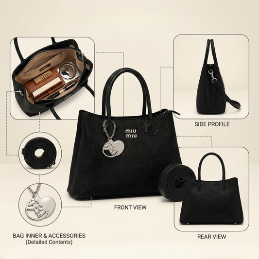 Handbag Bag for Ladies Stylish Daily Wear Tote with Designer Charm CR-153