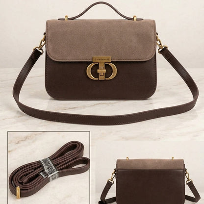 Classic Brown Luxe Crossbody Bag (CR-122)