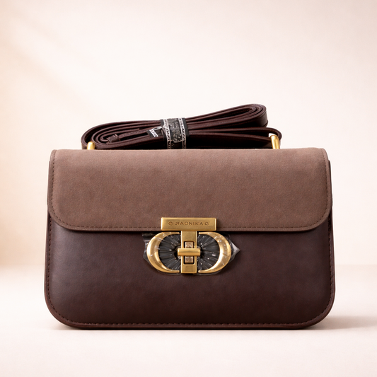 Classic Brown Luxe Crossbody Bag (CR-122)