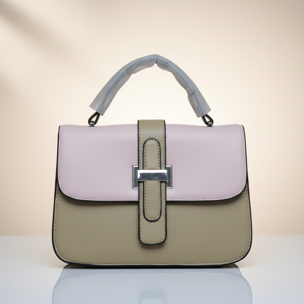 Two-Tone Top Handle HandBag (CR-070)