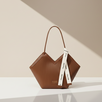 Modern V-Cut Structured Tote Bag (CR-045)
