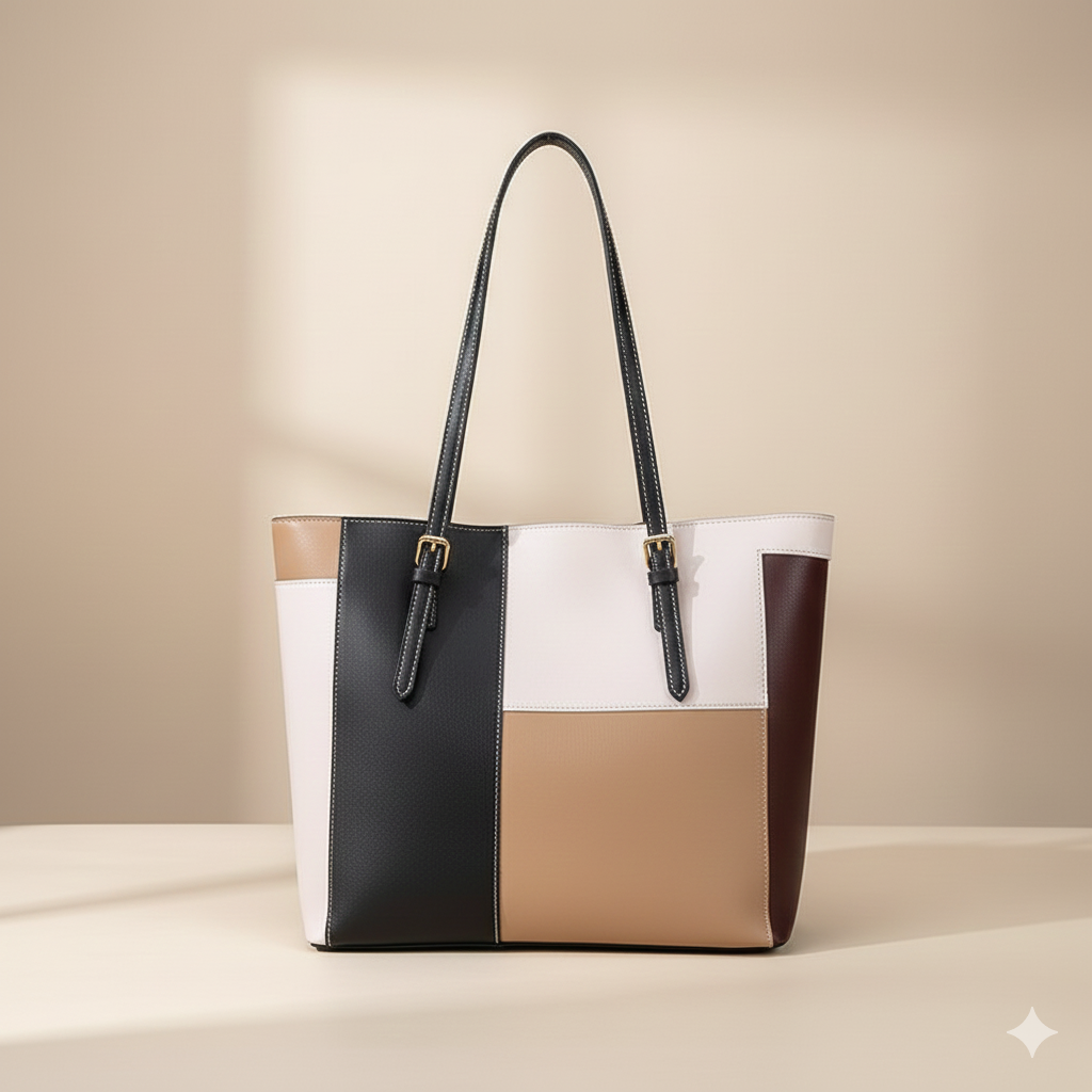 Colorblock Premium Tote Bag (CR-052)