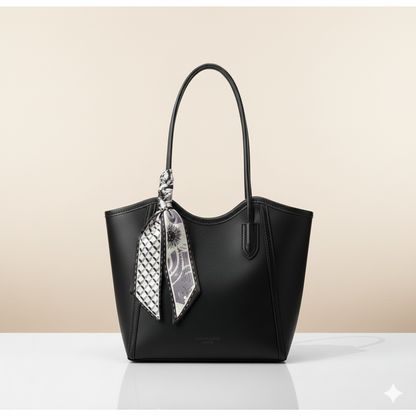 Luxury Tote Handbag with Silk Scarf (CR-078)