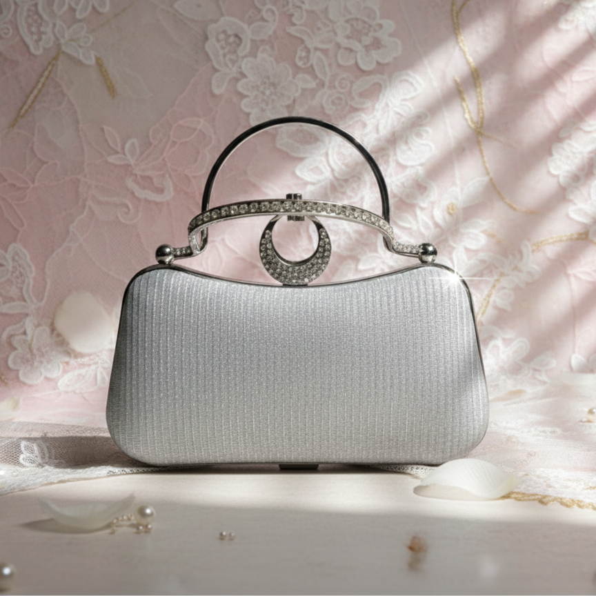 Rhinestone Ring Handle Party Bag (CR-038)