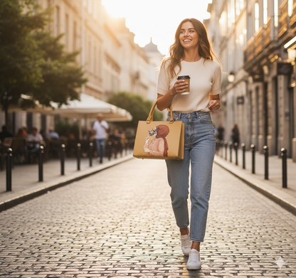 Hijab Girl Black Canvas Tote Bag (CR-053)