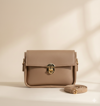 Elegant White Luxe Crossbody Bag (CR-075)