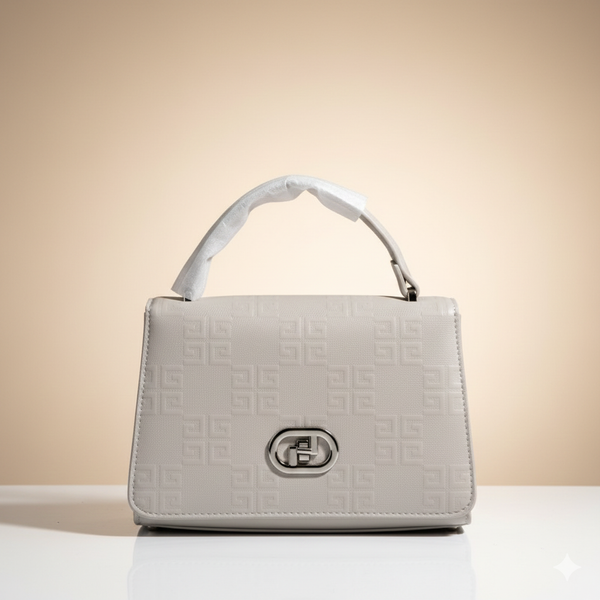 Textured Finish Top-Handle Shoulder Bag (CR-095)