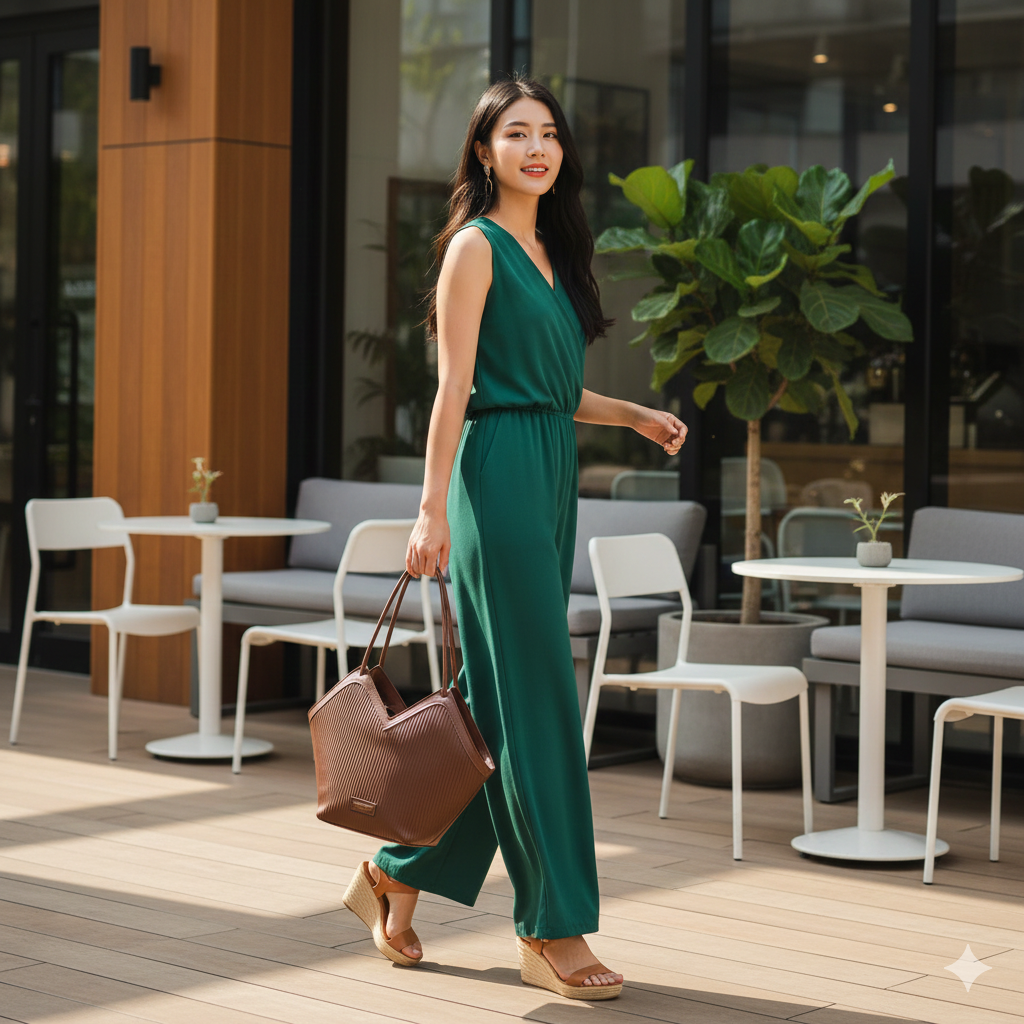 Modern V-Cut Structured Tote Bag (CR-045)