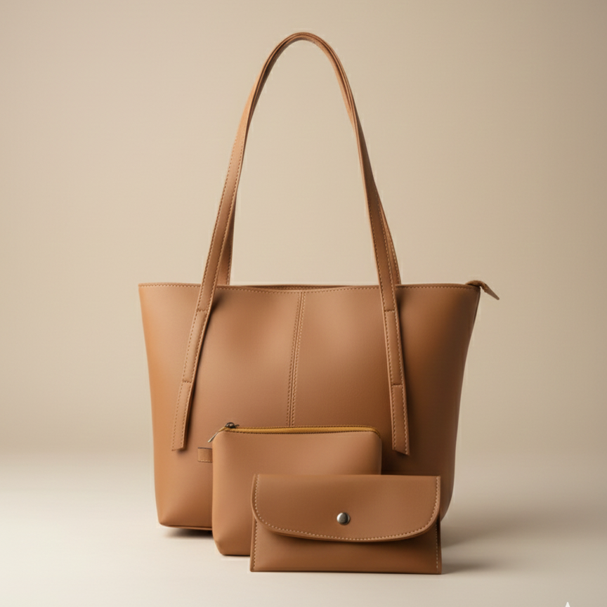 Classic Cocoa 3-in-1 Tote Bag Set (ZTS CR 054)