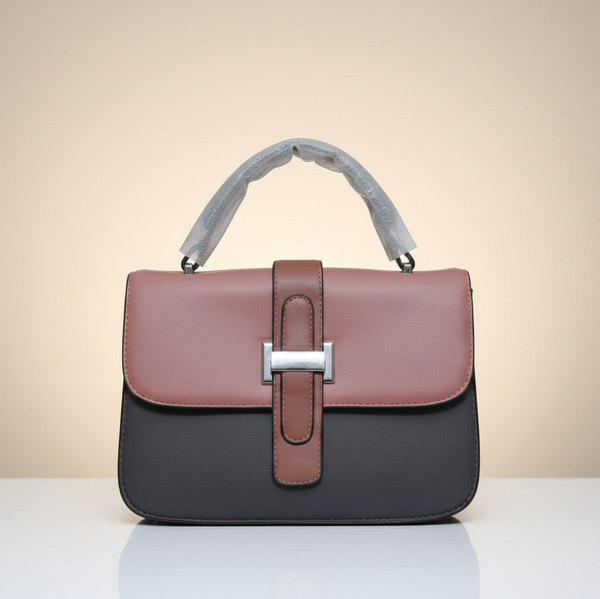 Two-Tone Top Handle HandBag (CR-070)