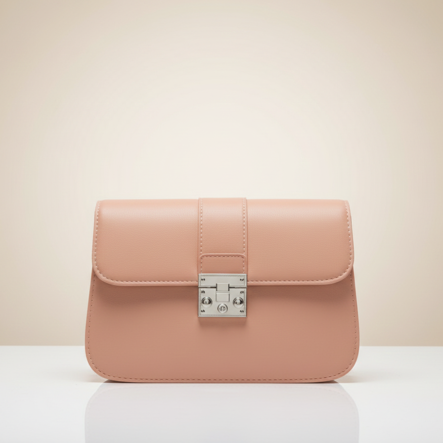 Elegant Square Lock Mini Shoulder Bag (CR-097)