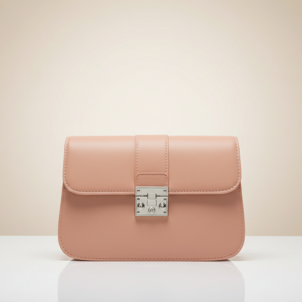 Elegant Square Lock Mini Shoulder Bag (CR-097)