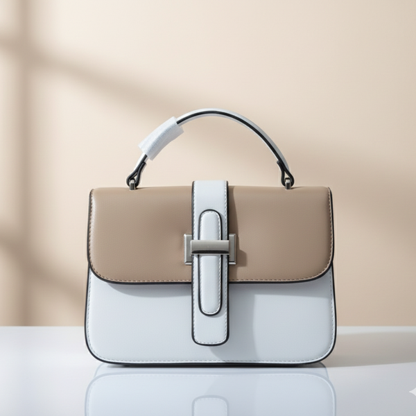 Two-Tone Top Handle HandBag (CR-070)