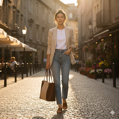 Elegant Leather Tote Bag – (CR-059)