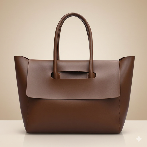 Minimalist Structured Leather Tote Bag – Everyday Chic (CR-066)