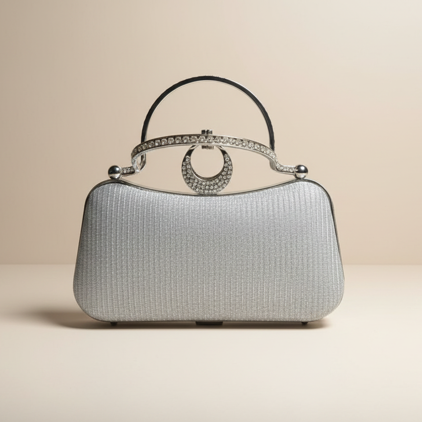 Rhinestone Ring Handle Party Bag (CR-038)