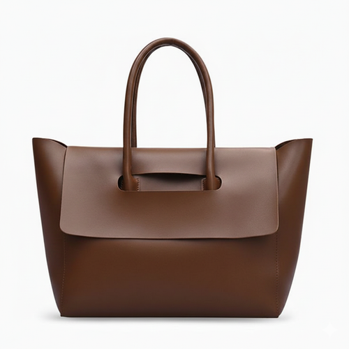 Minimalist Structured Leather Tote Bag – Everyday Chic (ZTS-CR-066)