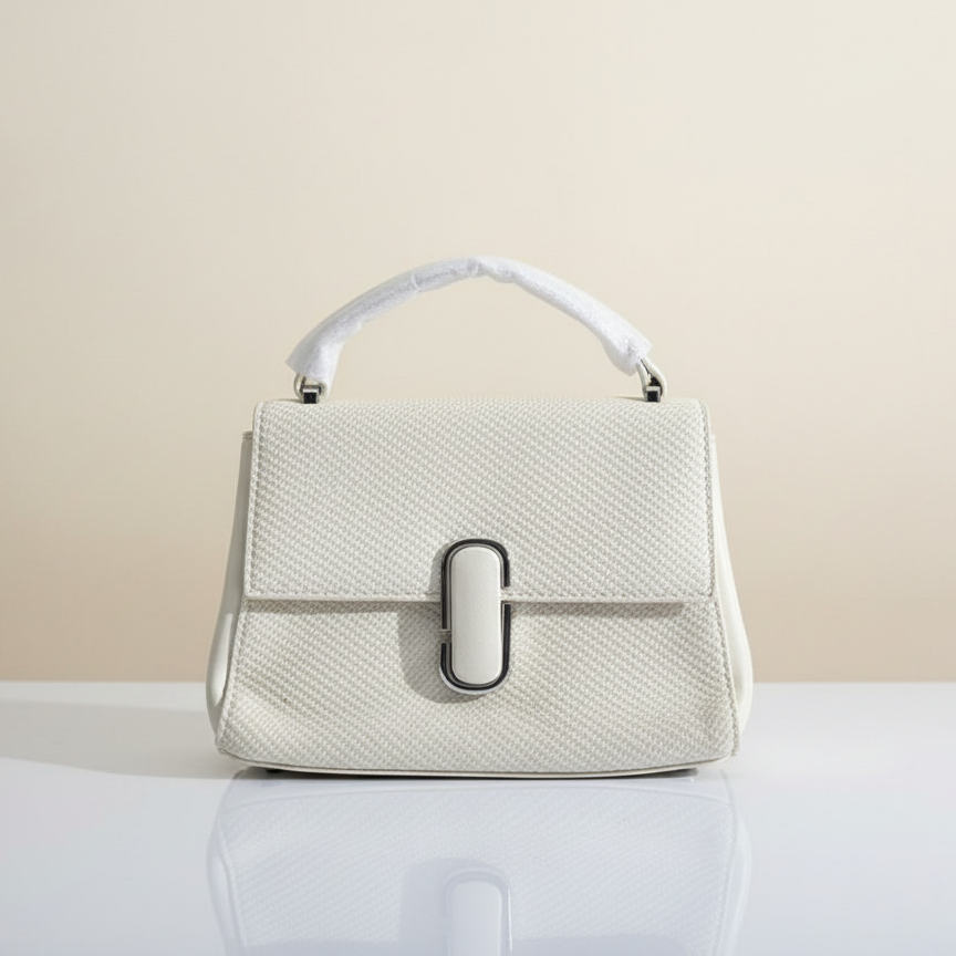 Top-Handle Bag with Statement Lock (CR-046)