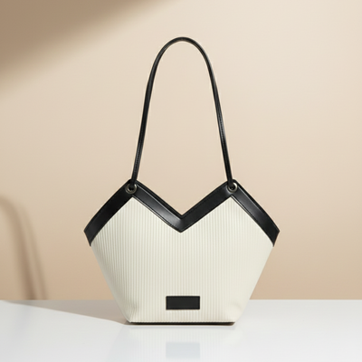 Modern V-Cut Structured Tote Bag (CR-045)