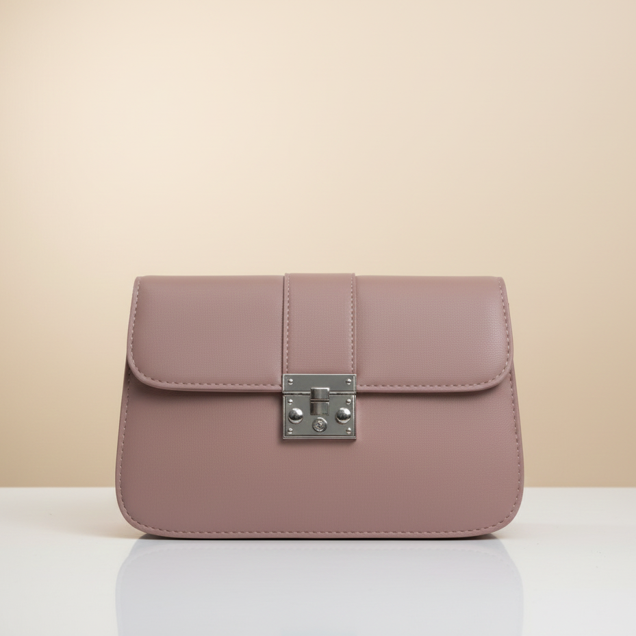 Elegant Square Lock Mini Shoulder Bag (CR-097)