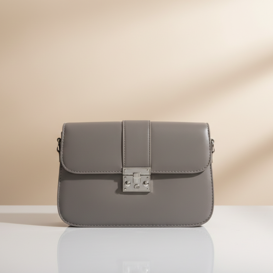 Elegant Square Lock Mini Shoulder Bag (CR-097)